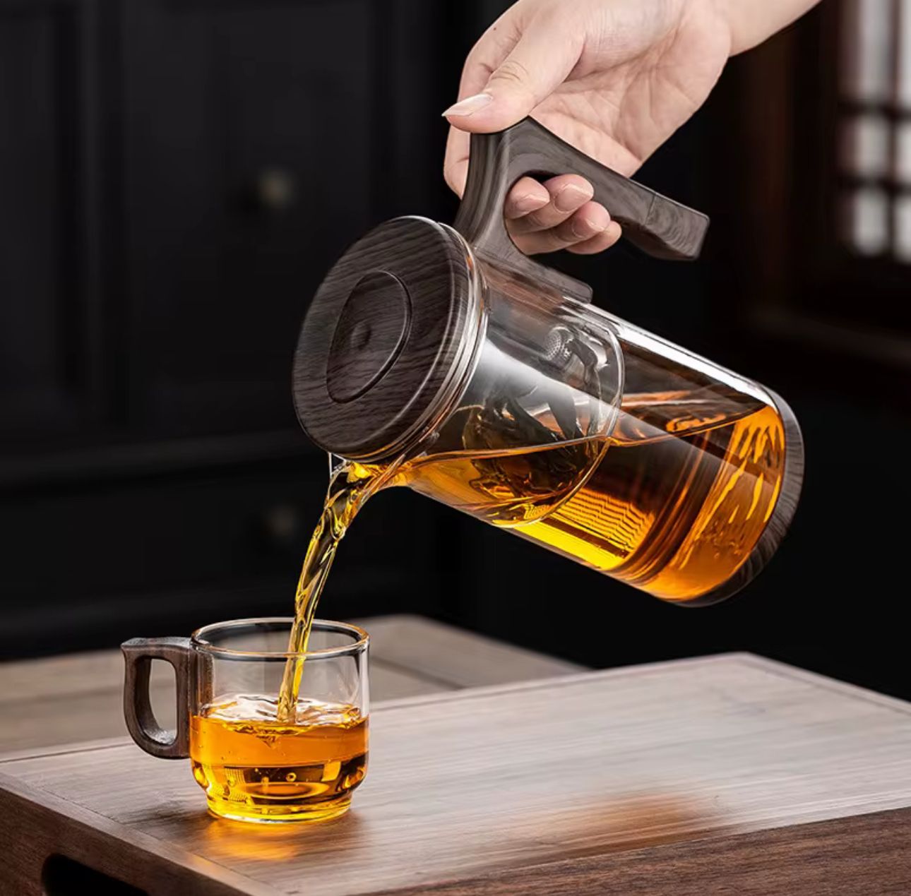 Máxima Comodidad: Tetera de Vidrio con Separador de Infusión